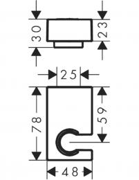 Тримач HANSGROHE Porter E хром 28387000: 2