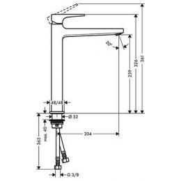 Змішувач для раковини HANSGROHE METROPOL 74512000: 2