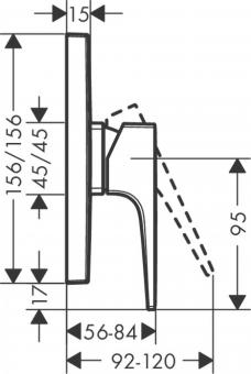 Змішувач для душу HANSGROHE METROPOL 32565670: 2