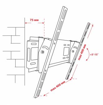 Кронштейн Квадо К-51 (фіксований + нахил): 3