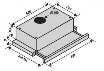 Витяжка VENTOLUX GARDA 60 BK (700) LED 2S: 5