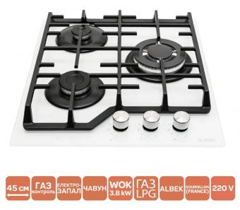 Варильна поверхня газова VENTOLUX HG430-W3G CEST (WH): 2