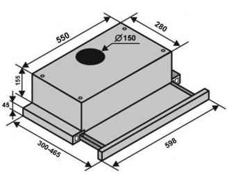 Витяжка VENTOLUX GARDA 60 WH (700) LED 2S: 3