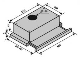 Витяжка VENTOLUX GARDA 60 M/X (700) LED 2S: 3