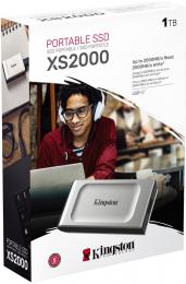 Жорсткий диск зовнішній SSD Portable USB 1.0ТB Kingston XS2000 Silver (SXS2000/1000G): 5