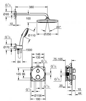 Душова система GROHE Grohtherm 34872000: 2