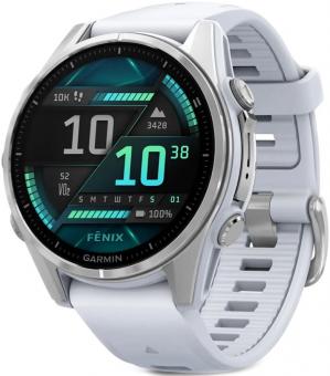 Смарт-годинник Garmin Fenix 8 43mm AMOLED Glass BareSS/Whitestone WhitestoneBnd (010-02903-00): 1