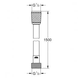 Душовий шланг 1500мм GROHE RELEXAFLEX 45973001: 2