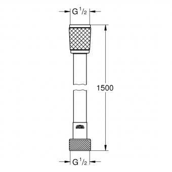 Душовий шланг 1500мм GROHE RELEXAFLEX 45973001: 2