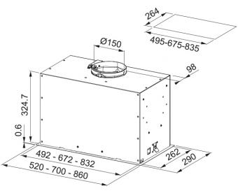 Витяжка Franke Box Flush FBFP BK MATT A70 KL 305.0665.392: 2