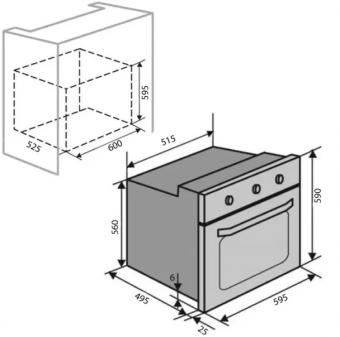 Духова шафа електрична VENTOLUX EO60TC-6P MBG: 4