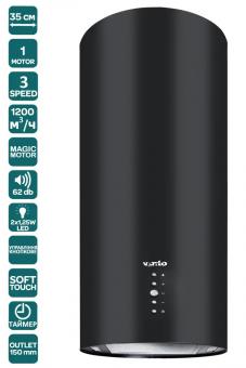 Витяжка VENTOLUX CILINDRO 35 BK (1200) ST MM: 2