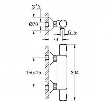 Термостат для душу GROHE QuickFix Precision Start 345942430: 2
