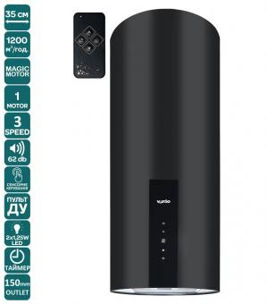 Витяжка VENTOLUX ISOLA CILINDRO 35 BK (1200) TRC MM: 2