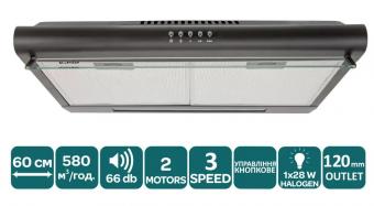 Витяжка VENTOLUX ROMA 60 BK 2M LUX: 3