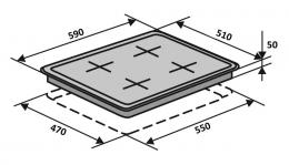 Варильна поверхня газова VENTOLUX HG D7 ST (BK): 4