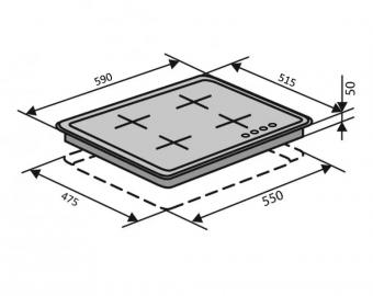 Варильна поверхня газова VENTOLUX HG640-TA3G CS (WH): 4