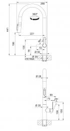 Змішувач для кухні FRANKE  Maris Slim J Clear Water PVD copper (медь) 120.0736.602: 3