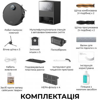 Робот-пилосос миючий Dreame Aqua 10 Ultra Track Complete Black (RLR81CE-1-BL): 6