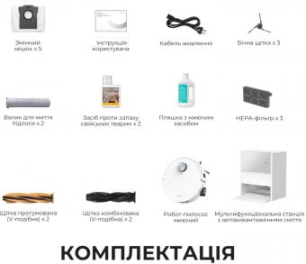 Робот-пилосос миючий Dreame Aqua 10 Ultra Roller Complete White (RLH71DE-1-wh): 9