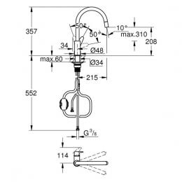 Змішувач для кухні GROHE StartCurve 30562000: 2