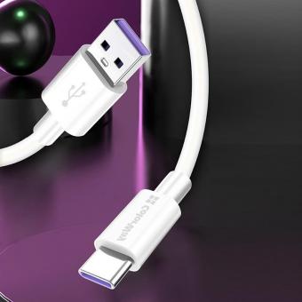 Кабель ColorWay USB-USB Type-C (M/M), 5.0А, 1 м, White (CW-CBUC019-WH): 5