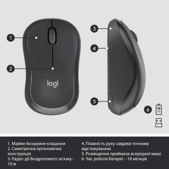 Клавіатура + миша бездротова Logitech MK295 Silent UA Graphite (920-009800): 2