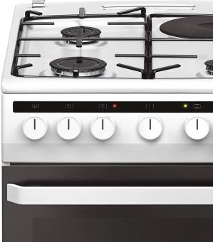 Плита комбінована AMICA 58ME4.38HZPMS(W) ECO: 4