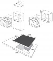 Комплект Духова шафа + Варильна поверхня газова Hansa FCGW68329: 5