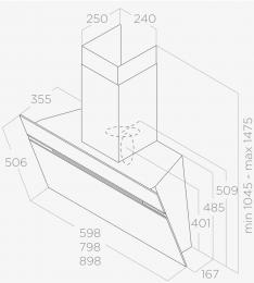 Кухонна витяжка Elica STRIPE @ BL/A/90: 2