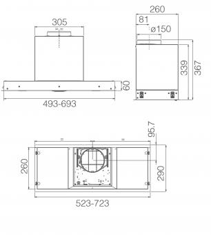 Витяжка Elica HIDDEN 2.0 BL MAT/A/52: 5
