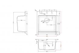 Мийка Elleci Granitek TIME 102 on top bianco 68: 2