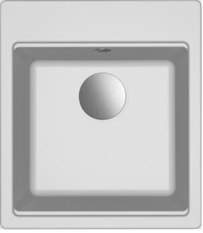 Мийка Elleci Granitek TIME 102 on top bianco 68: 1