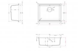 Мийка Elleci Granitek TIME 105 under top Nero 40: 2
