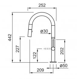 Змішувач для кухні ELLECI Kai black 86: 2