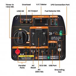 Газово-бензиновий генератор інверторний MaXpeedingRods MXR3800DF: 4