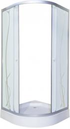 Душова кабіна KO&PO 900х900х1930 профіль сатин, матове скло 7122-11 C15090: 2