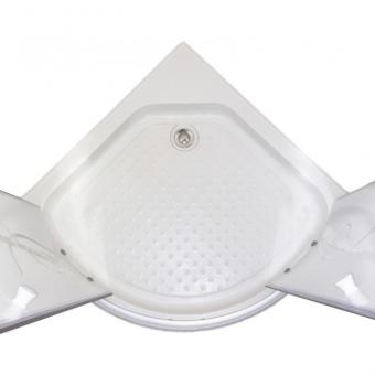 Душова кабіна KO&PO 900х900х1930 профіль сатин, матове скло 7122-11 C15090: 3