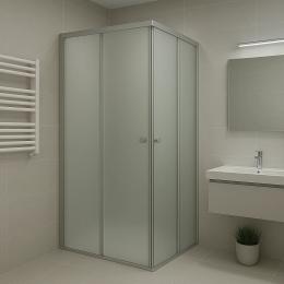 Душова кабіна без піддона KO&PO 900х900х1930 профіль сатин, матове скло 7006 (90) C14791: 3