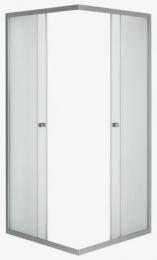Душова кабіна без піддона KO&PO 900х900х1930 профіль сатин, матове скло 7006 (90) C14791: 2