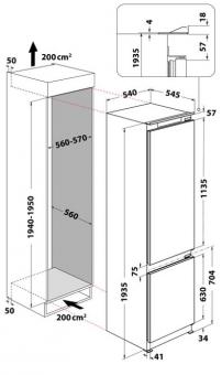 Вбудований холодильник WHIRLPOOL WHC20D023B1 SF: 6