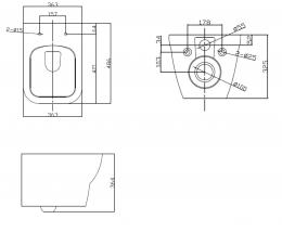 Унітаз підвісний RAVAK WC CONCEPT STYLE UP RimOff із сидінням RKUM000008: 6