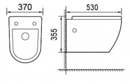 Унітаз підвісний RAVAK WC CONCEPT STORM RimOff із сидінням RKUM000010: 5