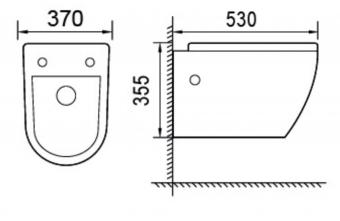 Унітаз підвісний RAVAK WC CONCEPT STORM RimOff із сидінням RKUM000010: 5
