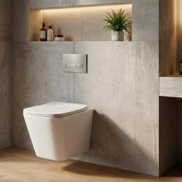 Унітаз підвісний RAVAK WC CONCEPT CUBE RimOff із сидінням RKUM000011: 2