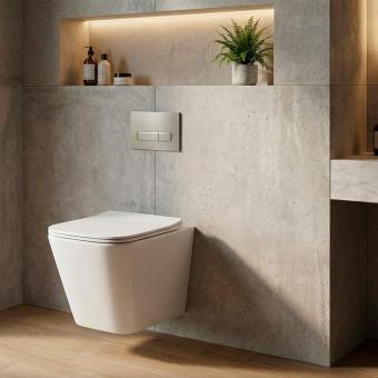 Унітаз підвісний RAVAK WC CONCEPT CUBE RimOff із сидінням RKUM000011: 2