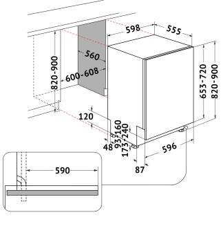 Вбудована посудомийна машина Indesit D2IHD524A: 4