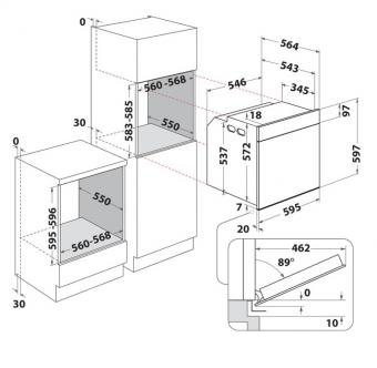 Духова шафа електрична WHIRLPOOL WOI9A8PT1SBA: 5