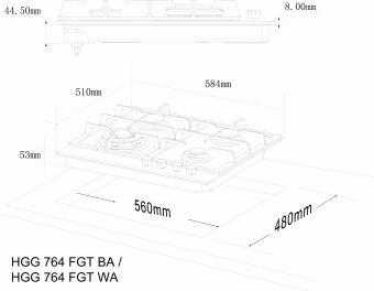 Поверхня газова Interline HGG 764 FGT BA: 5