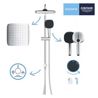 Душова система GROHE QuickFix Vitalio Comfort 250 Cube 26698001: 3